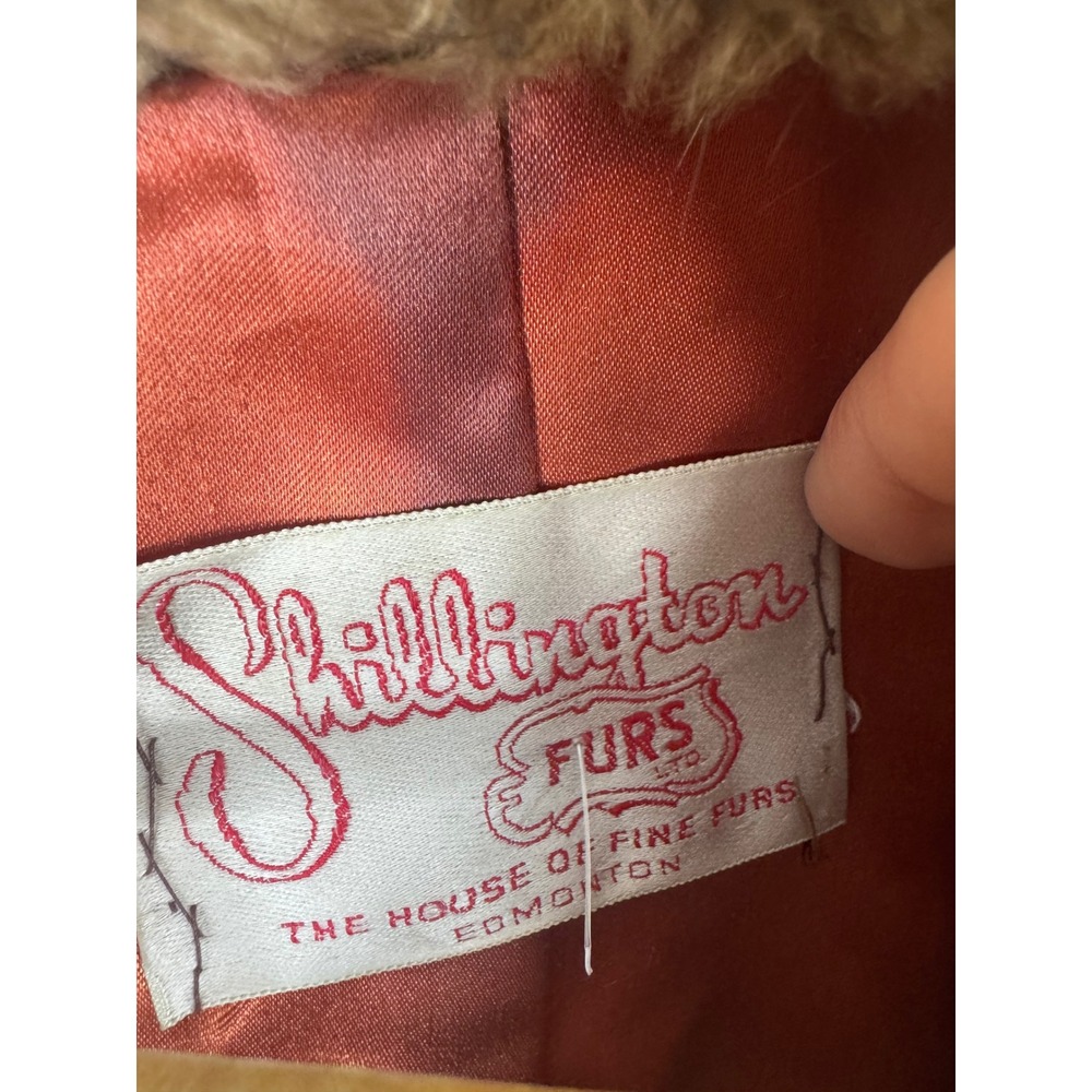 Vintage Shillington Furs Men 46 Brown Long Racoon Fur Coat Double Breasted - Picture 9 of 16